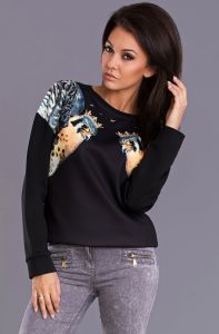 REDIAL BLUZA - CZARNY 7502-1